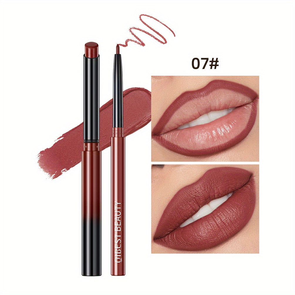 Matte Lip Liner Pencil Lipstick Set, Colorfast Smudge Proof Long Lasting Waterproof Nude Color Lip Liner, Any Skin Type Applicable Multifunctional Travel Size Portable Stage Makeup, Ideal Gift For Mother's Day Makeup Set Cont