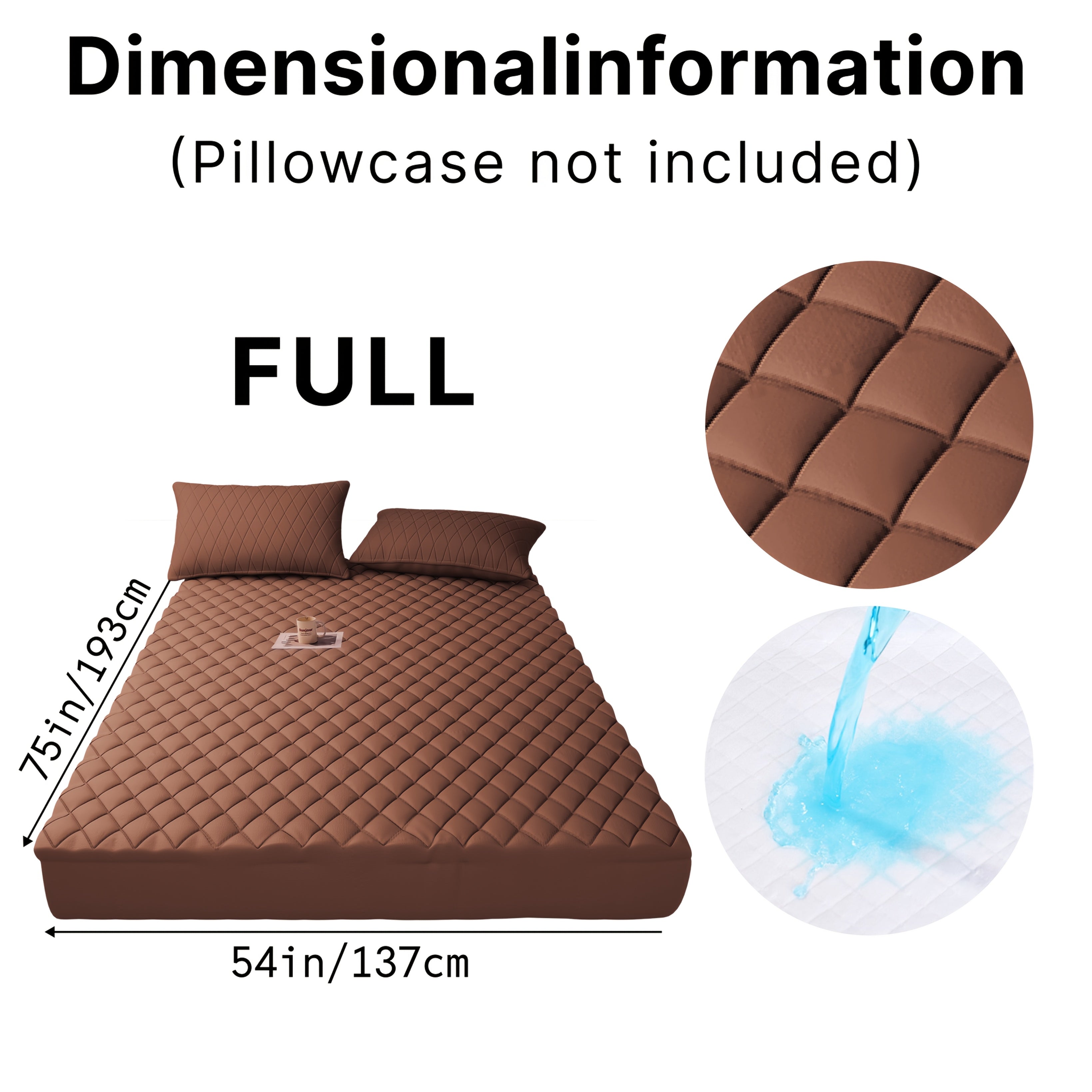 1pc Mattress Protector - Deep Pocket Bedding, Cool & Comfortable Layered Fitted Sheet, Solid Color Bedding Design, Machine Washable, Durable Polyester