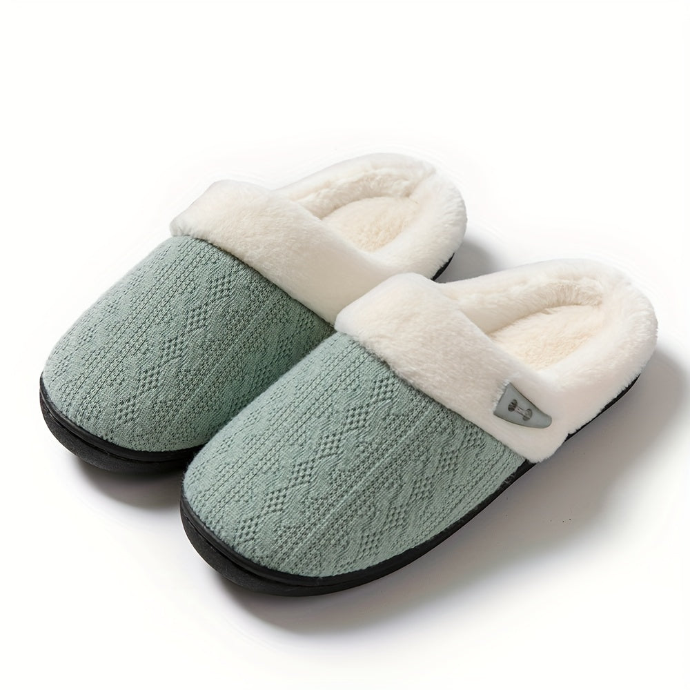 Women'S Plush Slippers - Winter Warm Soft Indoor/Outdoor House Shoes with Plush & TPR Sole, Soft Fabric Upper & Cushioned Insole - All-Season Cozy Slip-Ons in, Indoor Footwear, Minimalist Design, Comfortable Footwear, Stylish