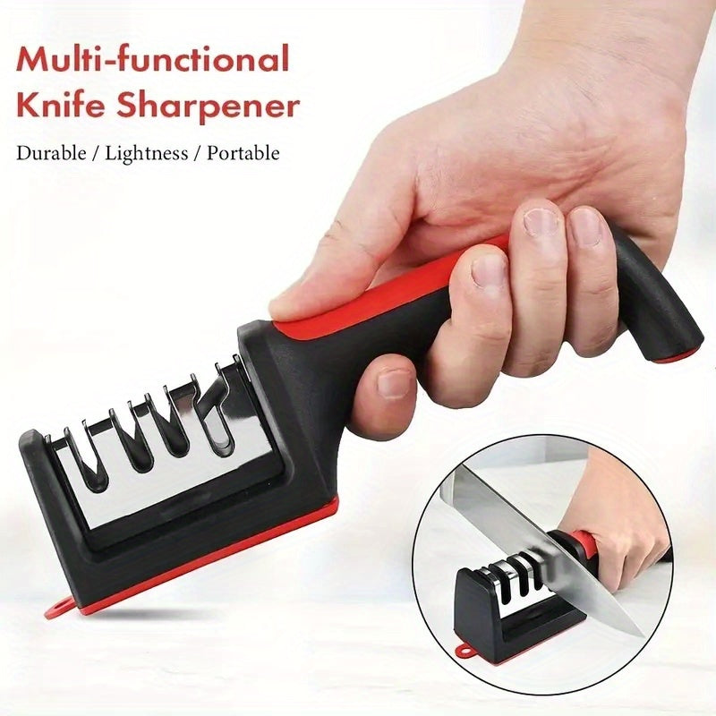 Knife Sharpener 4 Stages Professional Kitchen Sharpening Stone Tungsten Diamond Ceramic Sharpener Tool
