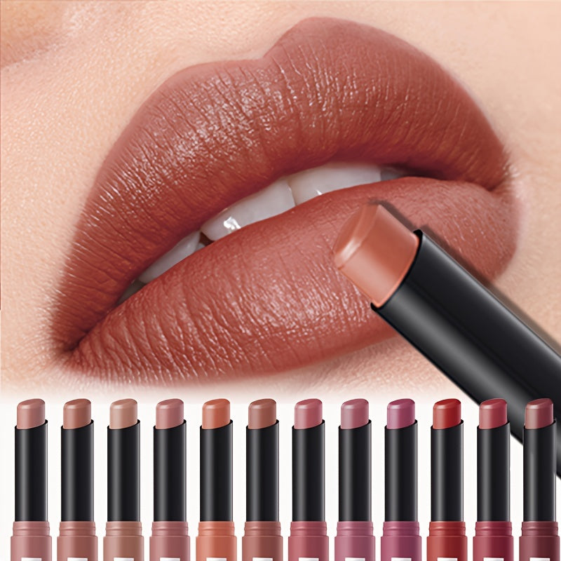 Smooth Velvet Matte Lipstick, Easy To Apply, Moisturizing And Hydrating Lip Balm, Natural Shine
