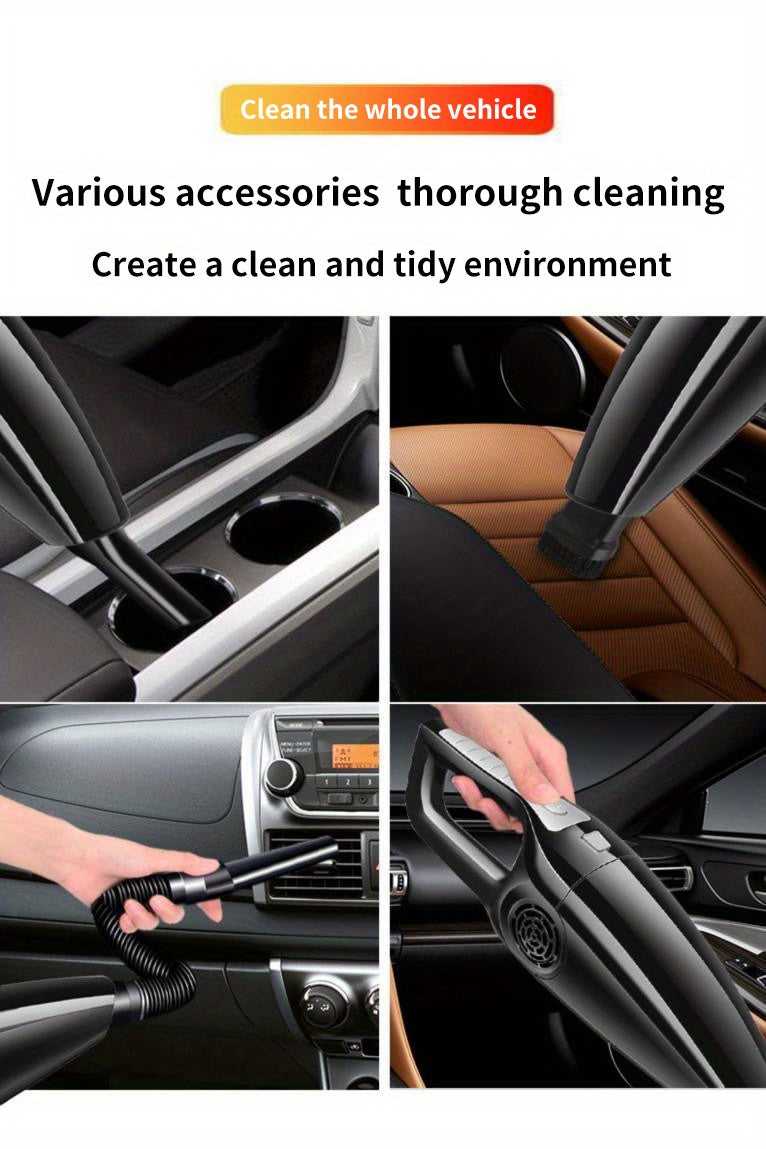 Car Vacuum Cleaner for Home Use, Large Suction Powerful Powerful Vacuum Cleaner for Car, Small Car Interior Vacuum Cleaner, Dry and Wet Dual-Use, Without Battery