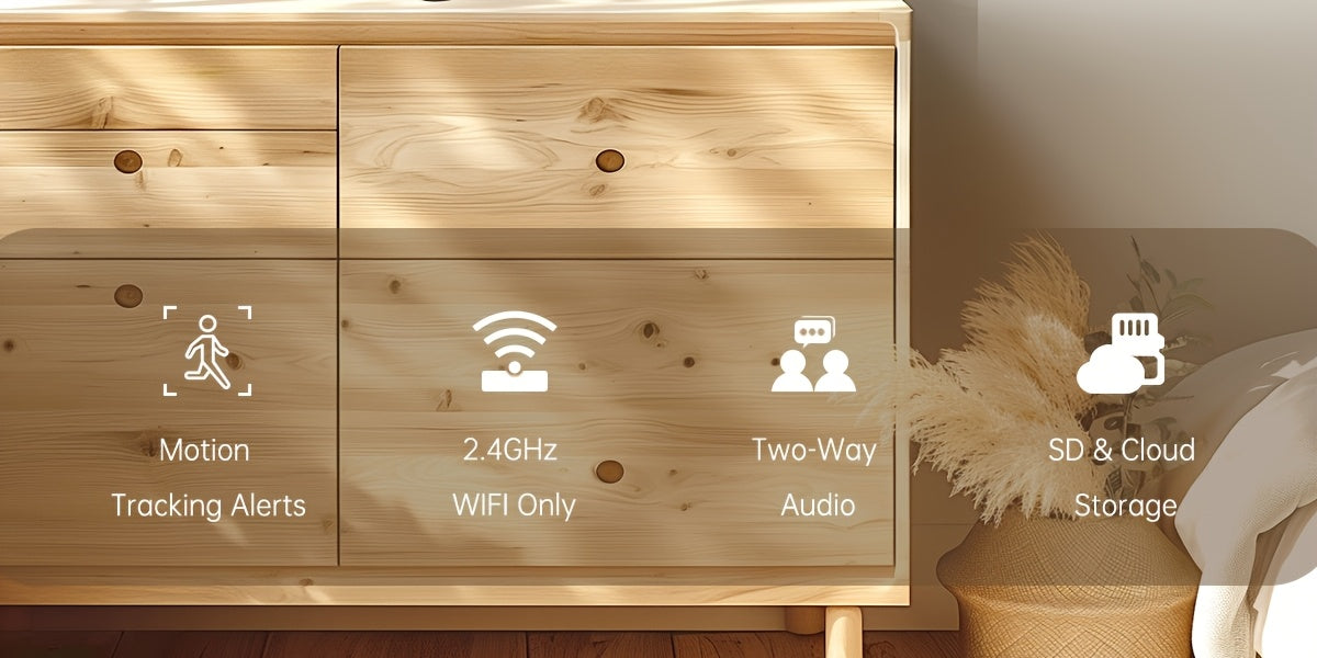 3MP HD Smart Robot Security Camera with 360° Night Vision, Two-Way Audio, Motion Detection & Wi-Fi - Indoor/Outdoor Wireless Pet & Home Surveillance System, 1296P HD Video, App-Controlled Robot Camera for Bedroom, Living Roo