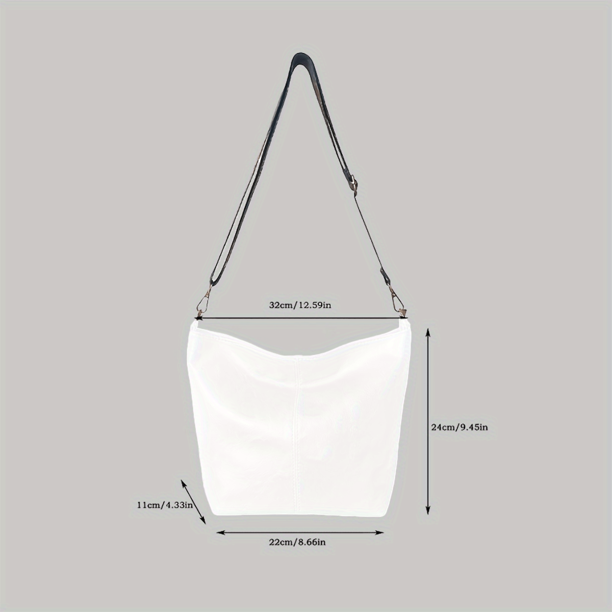 [Retro Bag] Large Retro Geometric Strap Bag | Wide Crossbody Bag, Fashion Shoulder Bag