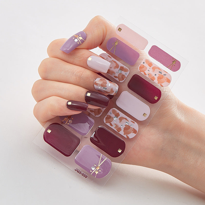 Full Nail Stickers, Elegant Full Wrap Nail Stickers, Self-adhesive Nail Decals For Women