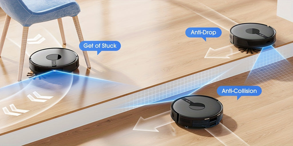 Lubluelu 6500Pa Robotic Vacuum, Robot Vacuum Cleaner And Mop Combo, 180Mins Max, 62dB, 34 No-Go Zones for Pet Hair Carpets Floor - B40/L15Ultra