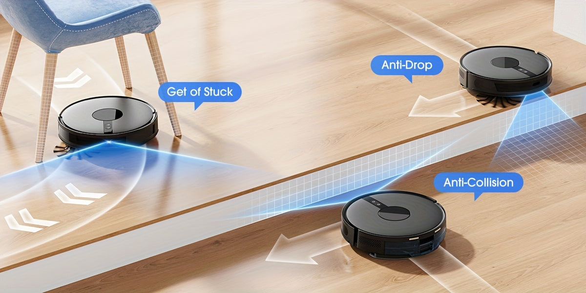 Lubluelu 6500Pa Robotic Vacuum, Robot Vacuum Cleaner And Mop Combo, 180Mins Max, 62dB, 34 No-Go Zones for Pet Hair Carpets Floor - B40/L15Ultra