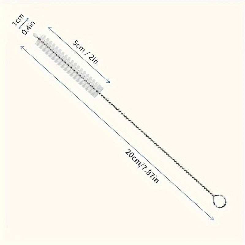 2/5pcs Stainless Steel Cleaning Brush Reusable Cleaning Brush Kitchen Supplies - Perfect for Cleaning Glass, Silicone, Metal Straws & More!