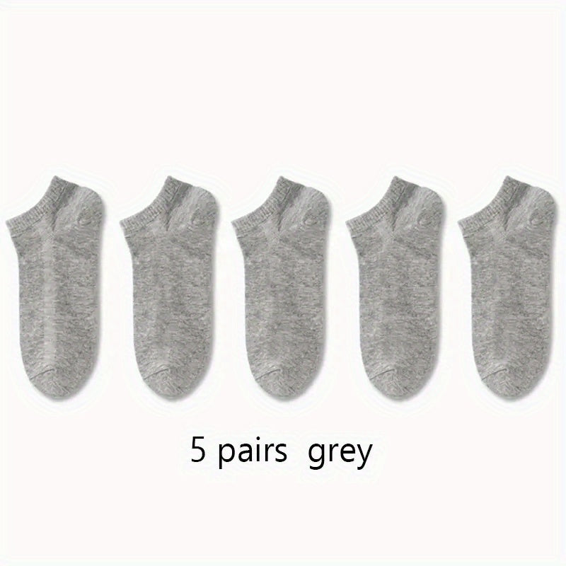 1/5/10/30 Pairs Men'S & Women'S Breathable Anti-Odor Socks - Moisture-Wicking Quick-Dry Summer Shorts, Black/White/Gray/Beige/Gray/White/Black/Gray/White/Gray/White/Gray/White/Gray/White/, Sweat-Resistant