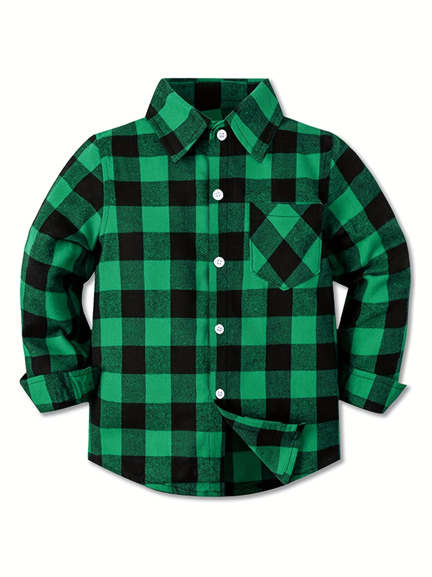 Baby Boys Plaid Shirts Button Down Long Sleeve Blouse Tops Kids Clothes
