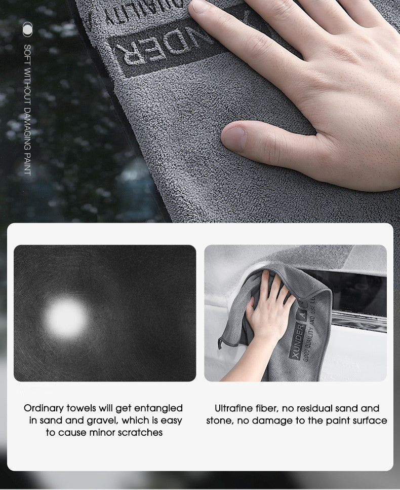Professional-Grade Car Wash Towel Microfiber Double-Sided Car Wash With Towel Towel Car Cloth Absorbing Water Without Hair Loss Thickened Towel