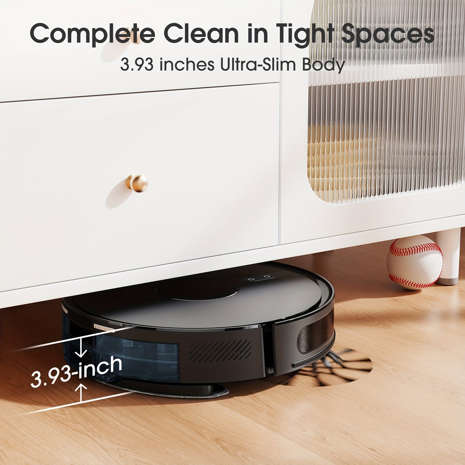 Lubluelu 6500Pa Robotic Vacuum, Robot Vacuum Cleaner And Mop Combo, 180Mins Max, 62dB, 34 No-Go Zones for Pet Hair Carpets Floor - B40/L15Ultra