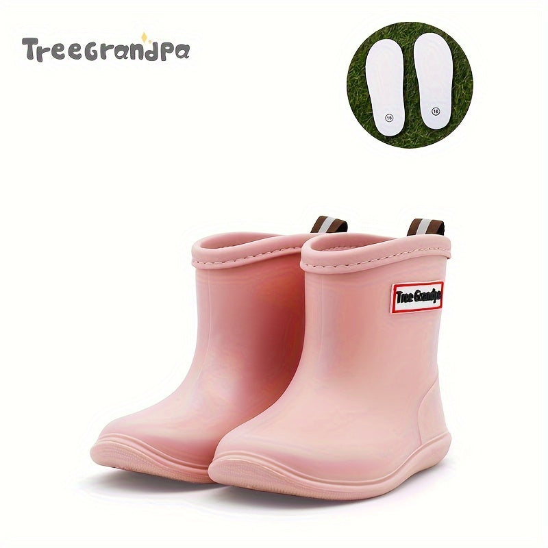 Toddler Baby Boys Rain Boots, Non-slip Soft Bottom Lightweight Shoes For Rainy Day