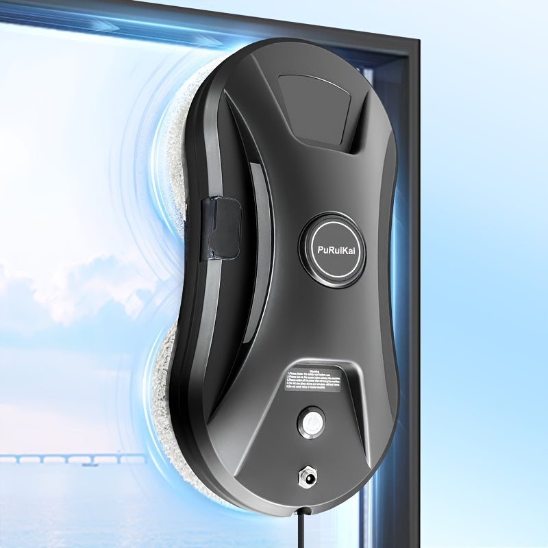 [Fully Automatic Window Cleaning] Remote-controlled intelligent window cleaning robot, automatically plans routes, strong suction power to prevent falling, worry-free for home use., Smart Home Appliance, Compact Design, Relia