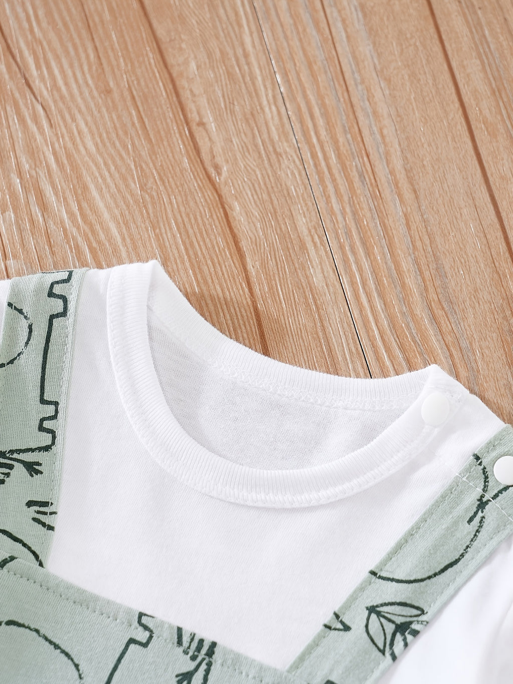 yierying Baby Boys' Long Sleeve Jumpsuit Romper - Mint Green & White Two-in-One Outfit, Soft Everyday diaper-changing onesie for Newborns & Infants, Easy Hand Wash Care, Perfect for Outdoor