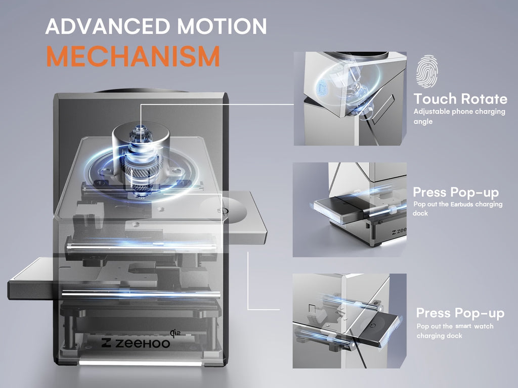 ZEEHOO CubeTrick-X 3-in-1 Magnetic Wireless Charging Station With 30W Charger, All-in-One Charger For IPhone 15 14 13 12, For Samsung S24/S24/S22/S21, For Pixel, For Apple Watch & Smart Watch, For AirPods & Earbuds, 15W Qi2 F