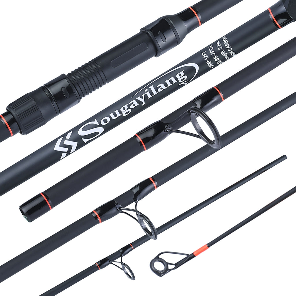 Sougayilang Carp Rod: Portable 6/7Section Ultralight Weight Carbon Fiber Rod for Ultimate Carp Fishing Performance