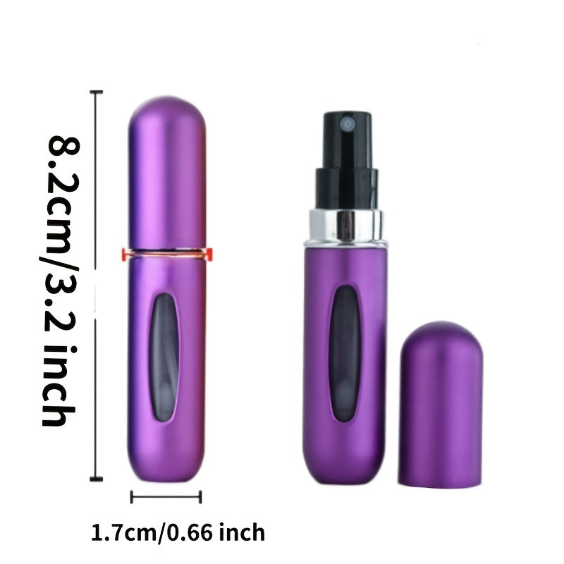 NEW Colorful 5ML Mini Portable Travel Perfume Spray Empty Travel Aftershave Fashion Aluminum Star Shape Bottle Self Pump Bottom Glass Perfume Cosmetics Sprayer