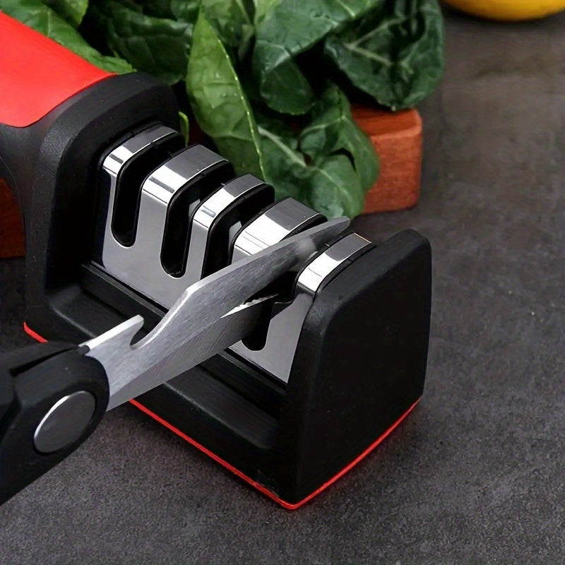 Knife Sharpener 4 Stages Professional Kitchen Sharpening Stone Tungsten Diamond Ceramic Sharpener Tool