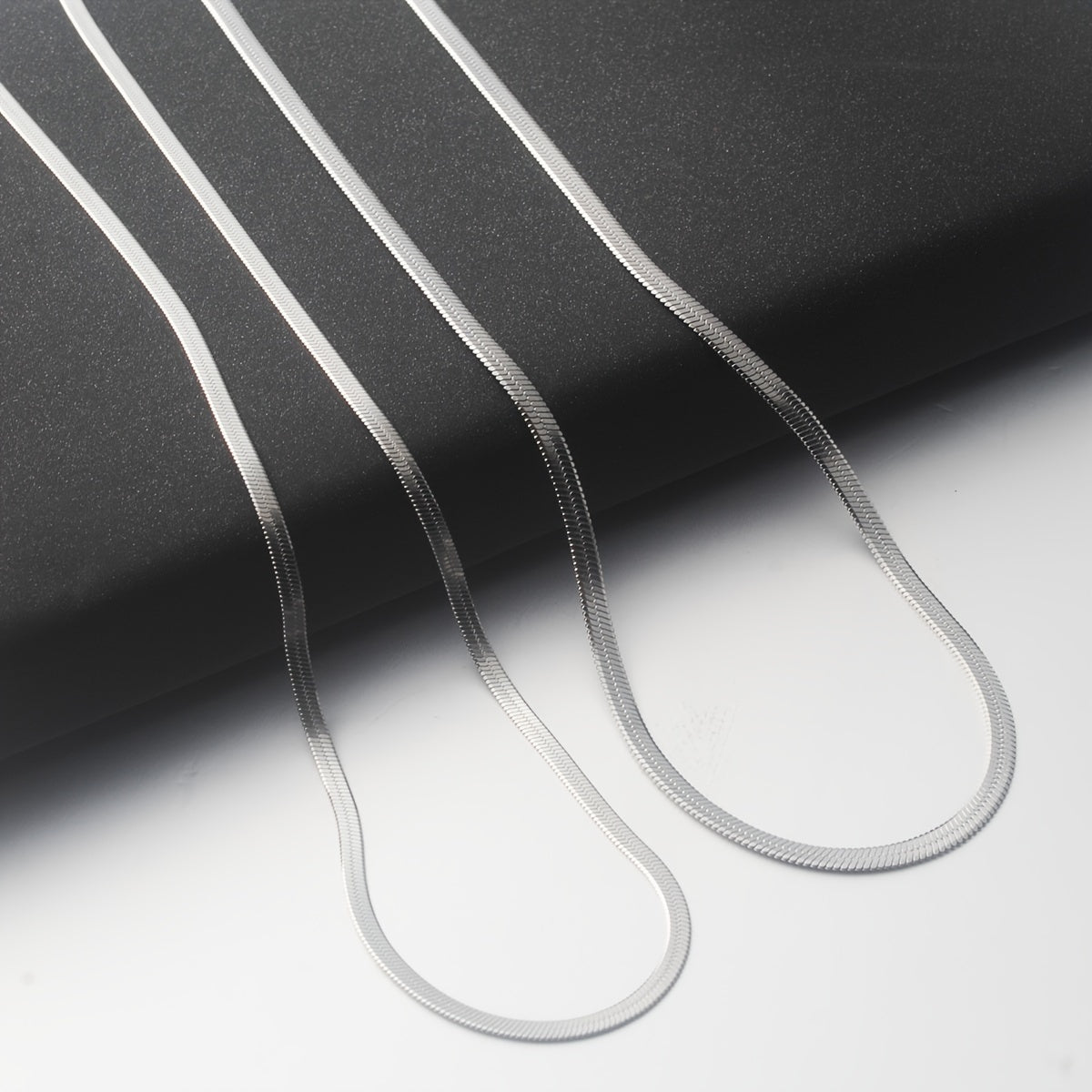 Never Fade Stainless Steel Blade Chain Clavicle Chain Unisex Flat Snake Chain Chain Stainless Steel Couple Chain Extension Chain