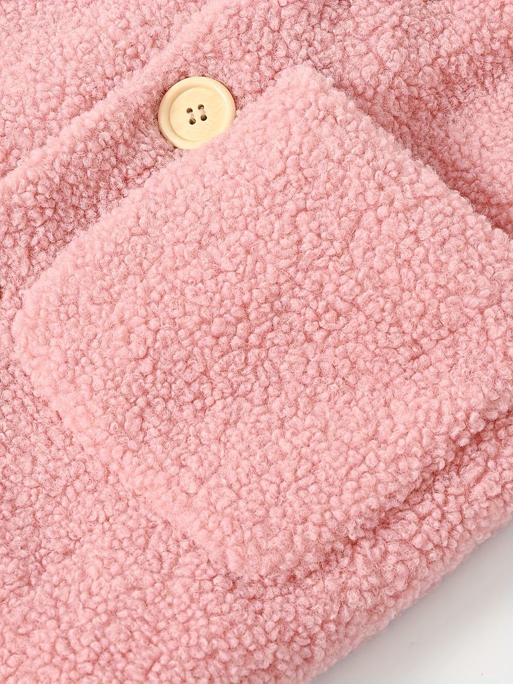 JOMAKE Girls' Winter Coat - Pastel Pink & Ombre Jacket with Button Front Closure, Soft Fleece-Lined Lapel Collar, Non-Stretchy Fabric for Everyday & Formal Events, Long Sleeve Casual Outerwear for School, Travel - Cute Korean