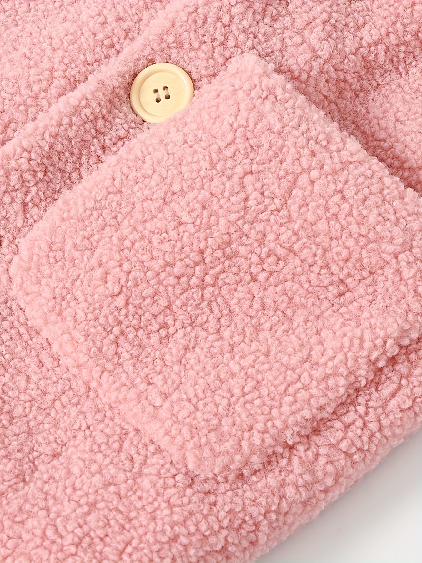 JOMAKE Girls' Winter Coat - Pastel Pink & Ombre Jacket with Button Front Closure, Soft Fleece-Lined Lapel Collar, Non-Stretchy Fabric for Everyday & Formal Events, Long Sleeve Casual Outerwear for School, Travel - Cute Korean