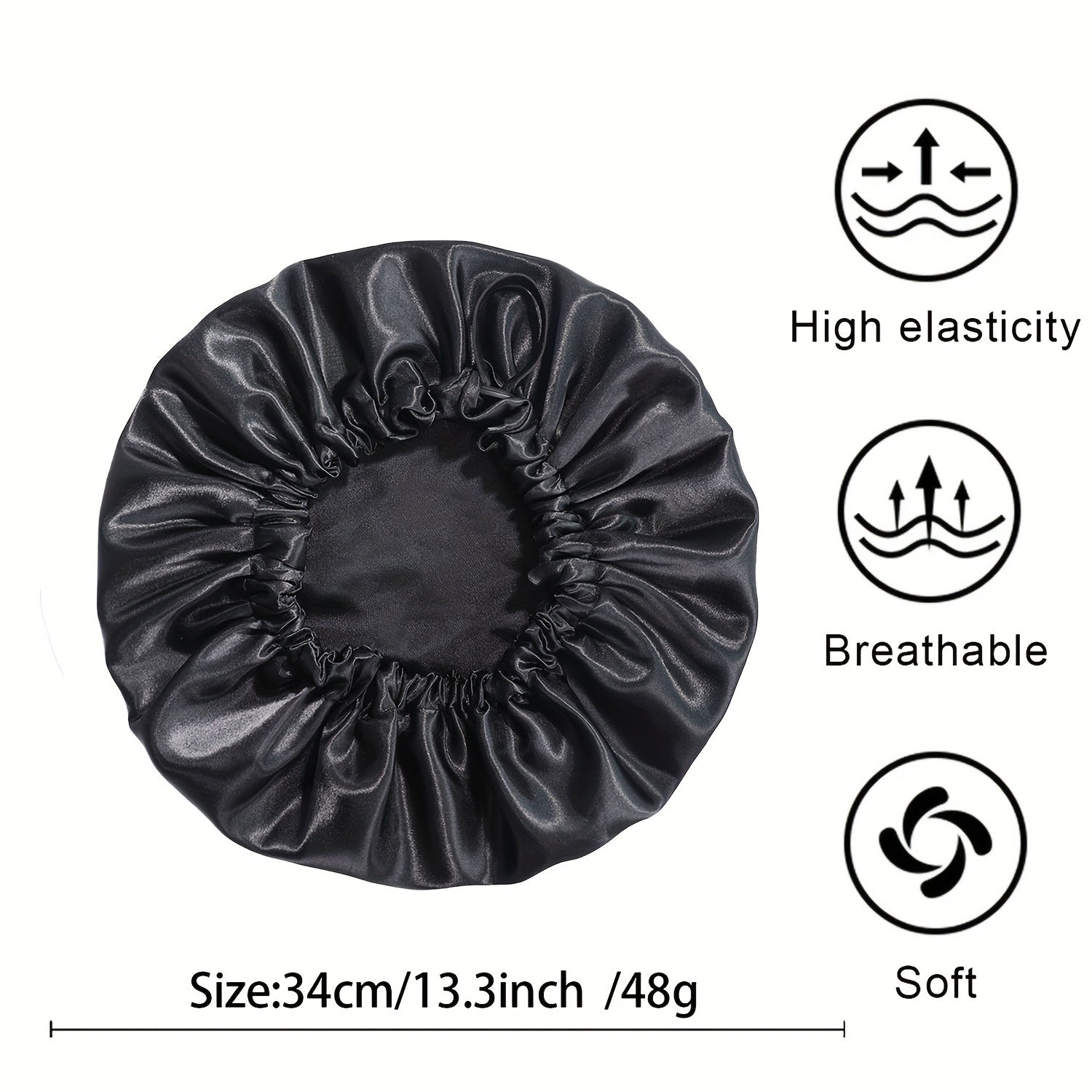 Satin Bonnet For Sleeping Adjustable Bonnet For Curly Hair Bonnets Double Layer Large Satin Lined Sleep Cap For Women