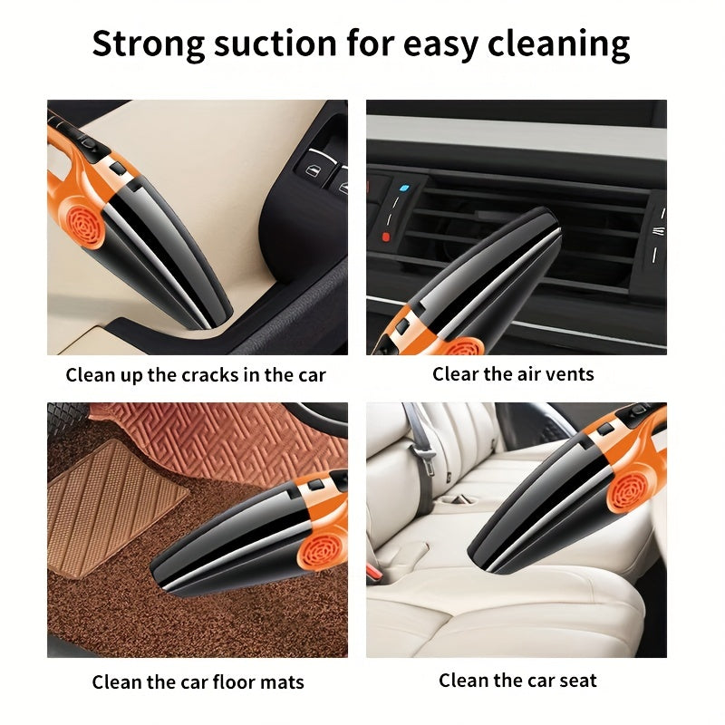 Car Vacuum Cleaner for Home Use, Large Suction Powerful Powerful Vacuum Cleaner for Car, Small Car Interior Vacuum Cleaner, Dry and Wet Dual-Use, Without Battery