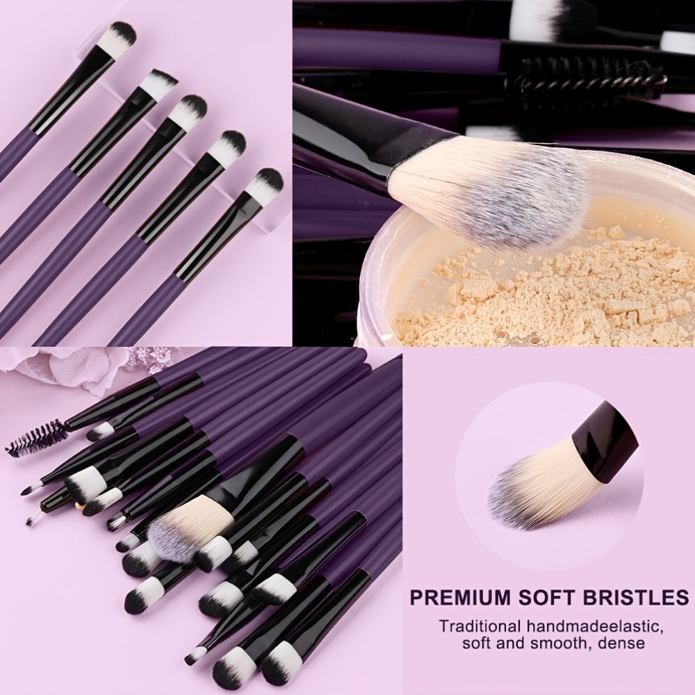 20/34pcs Makeup Brush Set and 8pcs Mini Makeup Brush Professional Soft Synthetic Powder Foundation Eyeshadow Makeup Brush Cosmetics Suitable for Beginners