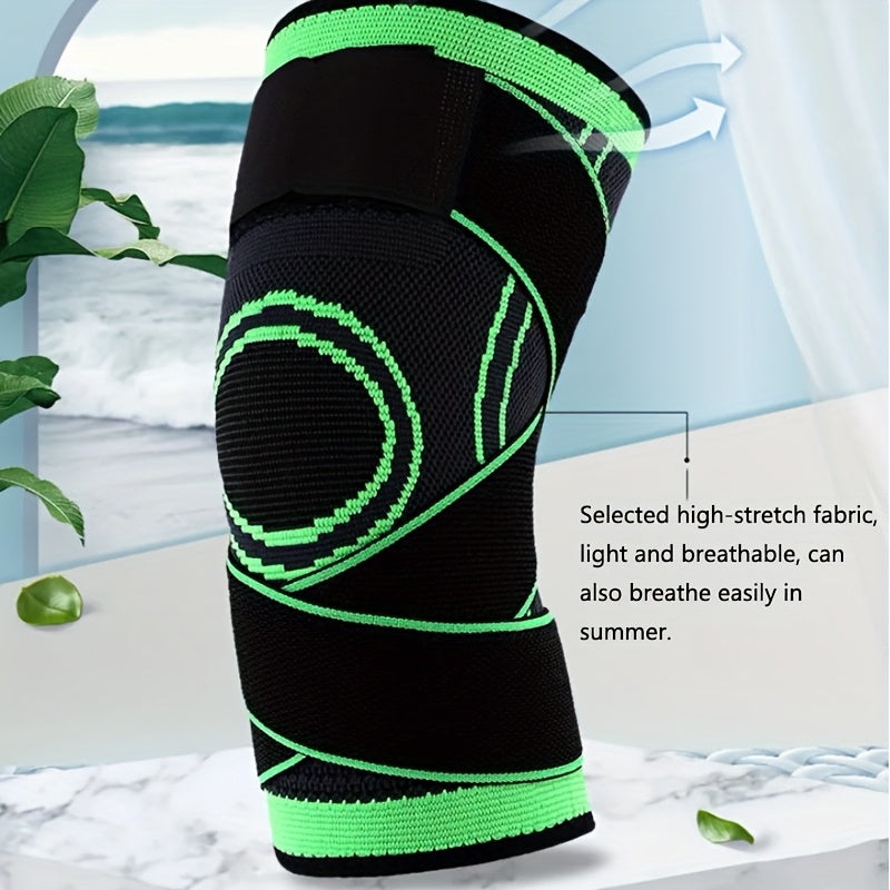 1pc Strap Knee Protector Sports Knee Support Adjustable Compression Breathable Joint Protection Sports Knee Protector Strap Compression Basketball Running, Knee Compression with Gel