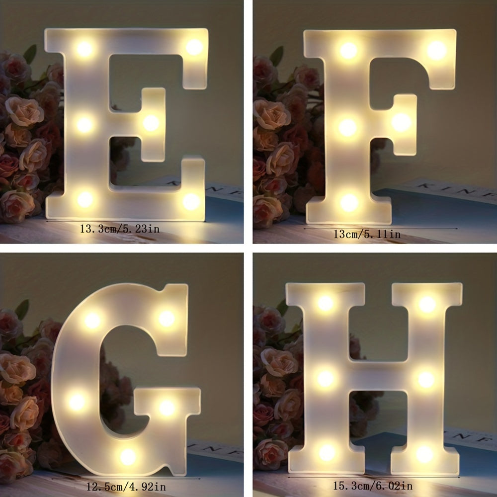 1pc Alphabet Letter LED Lights Luminous Number Lamp Decor, Battery Night Ligh, t For Home Wedding Birthday Christmas Party Decoration Letters Numbers Light, Home Decor