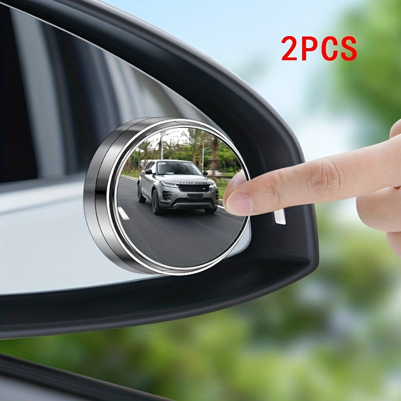 [High-definition | 360-degree] 2pcs High-definition 360-degree Adjustable Car Rearview Mirror | Round Mirror Blind Spot Mirror Wide-angle Mirror | Increase Child's Safety In The Car