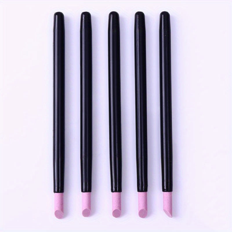 Quartz Scrubs Stone Cuticle Stick Pen, Nail Art Grinding Pen Nail Polish Manicure Care Tools, 3 Pcs