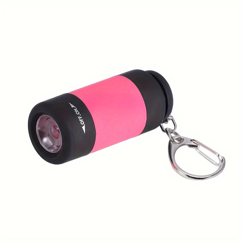 USB Rechargeable Portable Flashlight Keychain Mini Torch Camping Ultra Bright Lamp Outdoor Supplies,  Travel Flashlight, Mini Lantern, Compact Design, Hikers, Outdoor Enthusiasts
