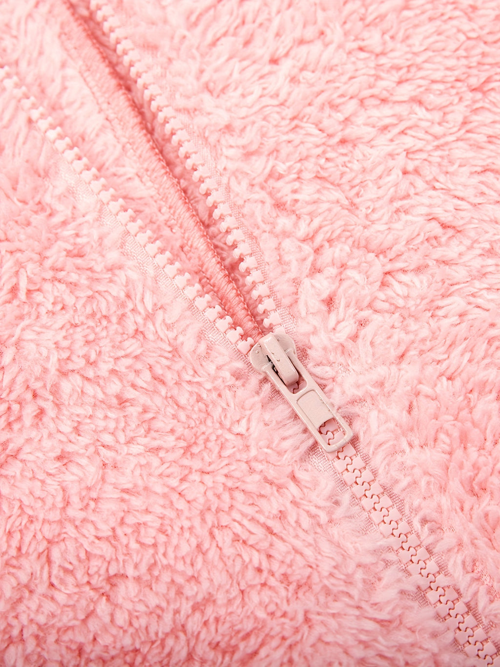 Fuzzy Hooded Pajama Jumpsuit For Music Festival, Comfy & Cute Long Sleeve Zipper Pajamas, Women's Lingerie & Sleepwear