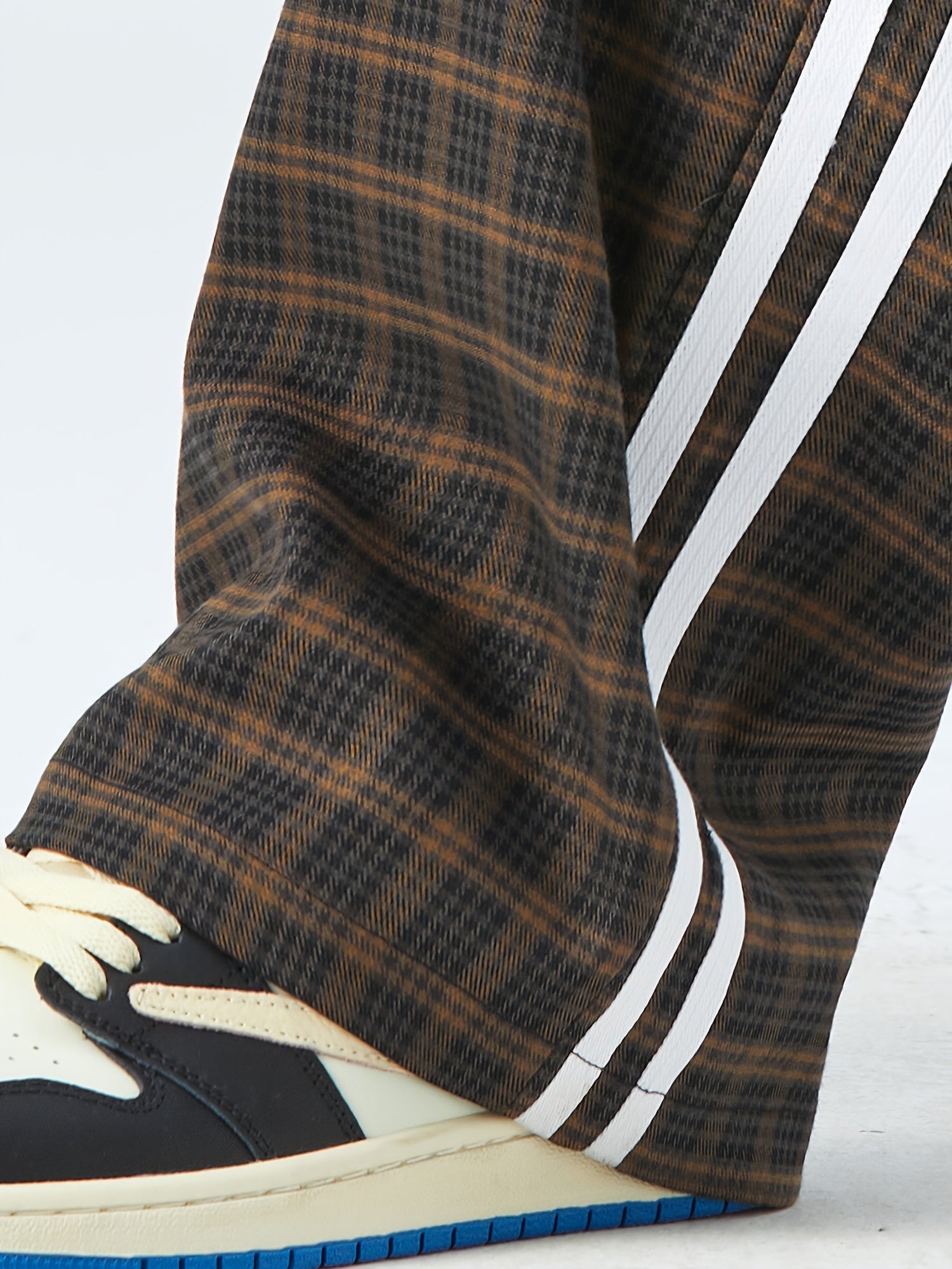 Men's Trendy Plaid Loose Pants For Spring/Fall