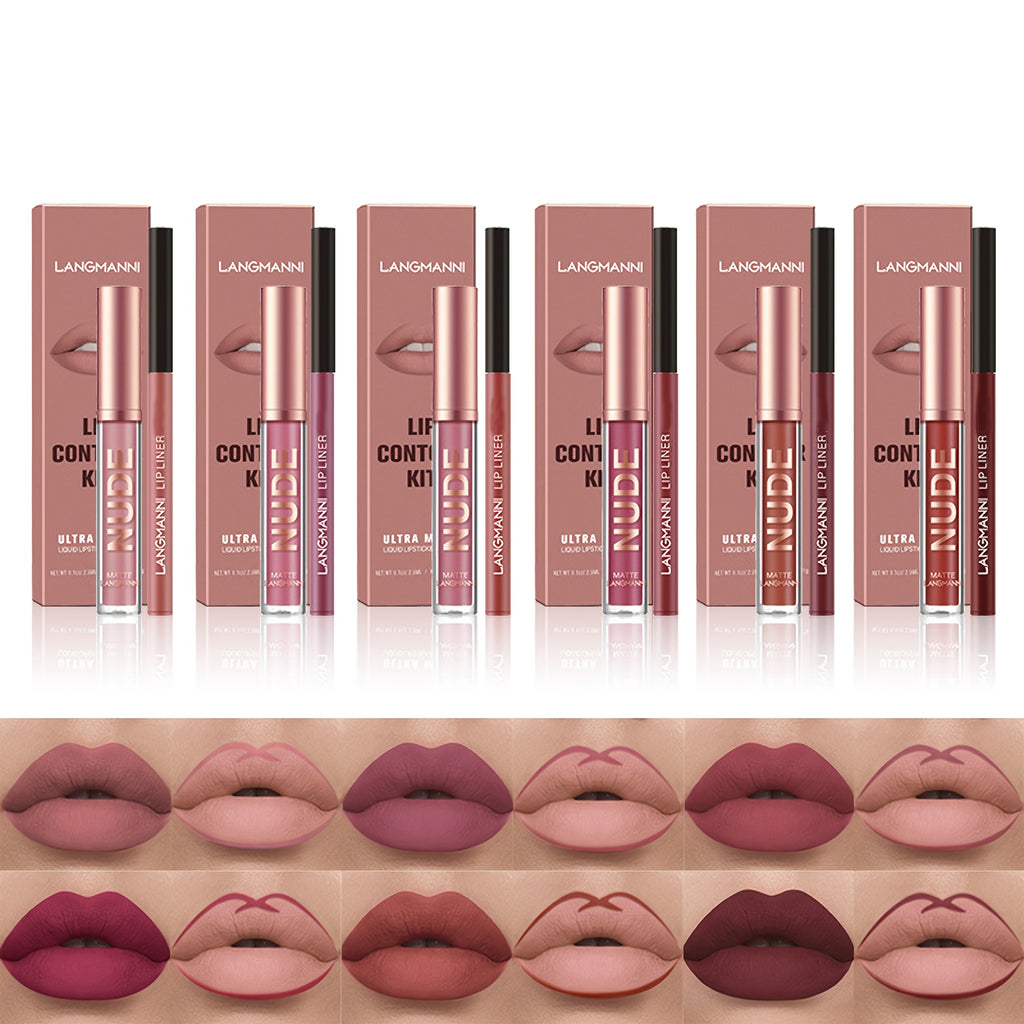 Combination Set of Lip Liner and Lip Gloss