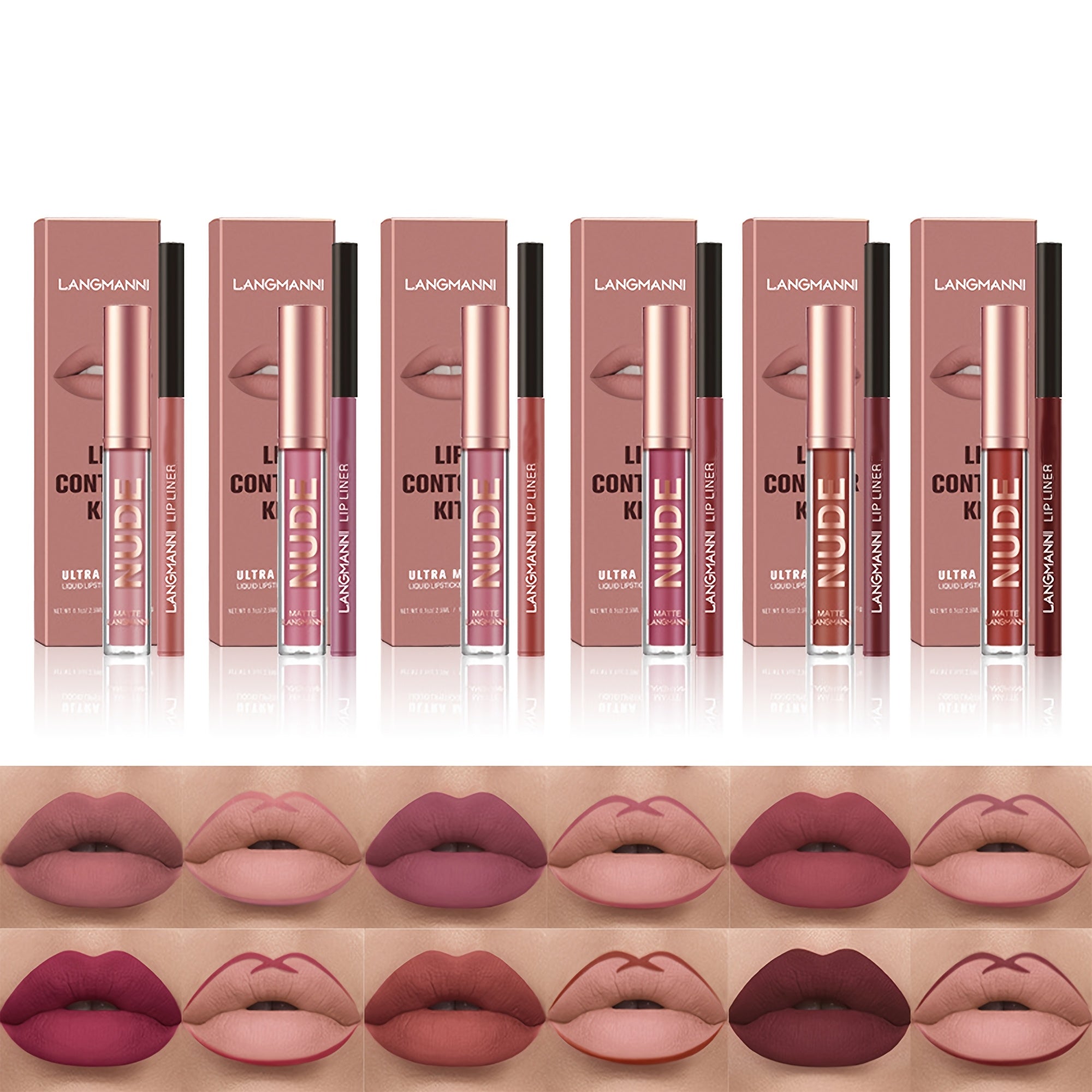 Combination Set of Lip Liner and Lip Gloss