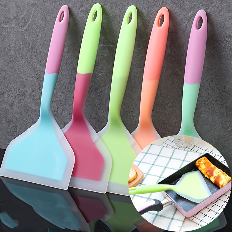 Silicone cooking utensils- non-stick, heat-resistant kitchen cookware for cooking, stir-frying and frying - ideal for pancakes, steaks and barbecue grills