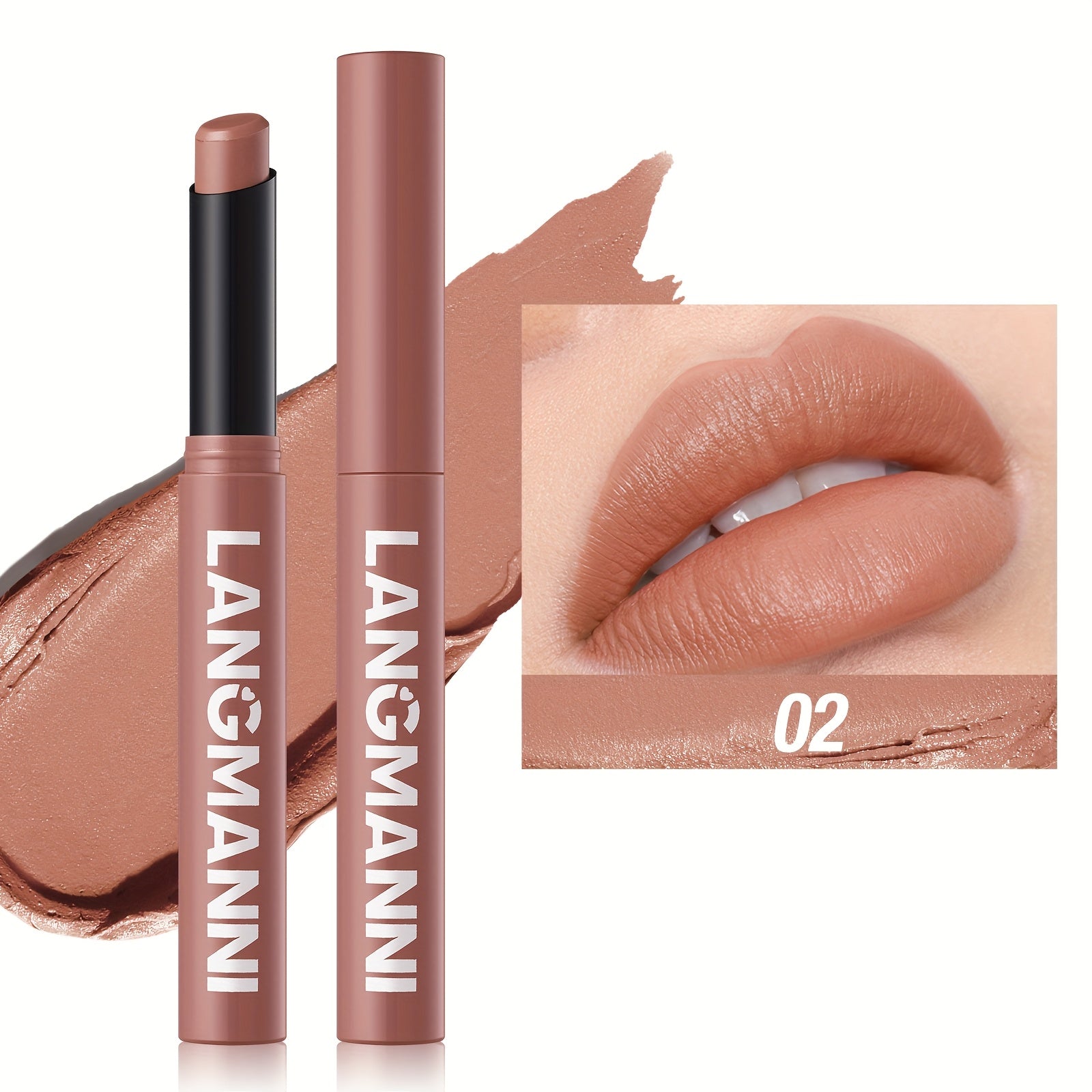 Smooth Velvet Matte Lipstick, Easy To Apply, Moisturizing And Hydrating Lip Balm, Natural Shine