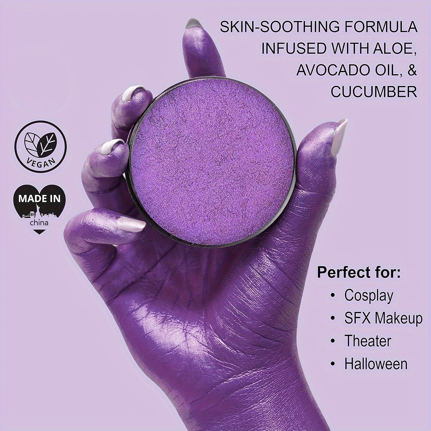 Perfect For Stage & Screen Performances, Face & Body Paint, Special Effects, Beauty, Cosplay & Halloween Makeup Water Activated Face Paint & Body Paint