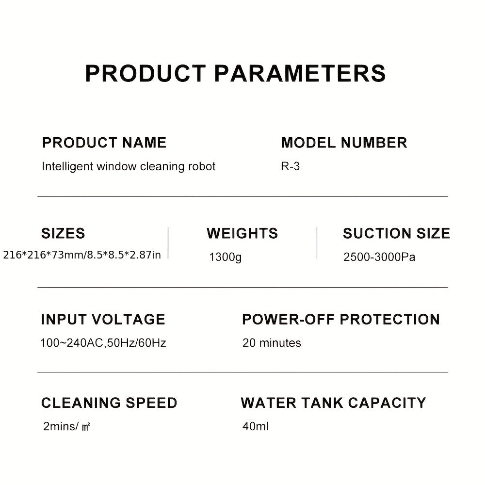 An Intelligent Window Cleaning Robot, Fully Automatic Glass Cleaning Machine, PURUIKAI Automatic Window Cleaning Machine Glass Cleaning Robot, Remote Control Electrically Planned Window Cleaning Artifact HCR-21.