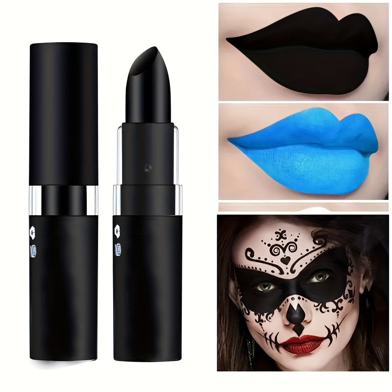 Vitality Lipstick Matte Green Black Goth Nude Velvet - Waterproof Long Lasting Party Stage Retro Makeup Vampire Olive Green Black Purple Halloween Creative Makeup