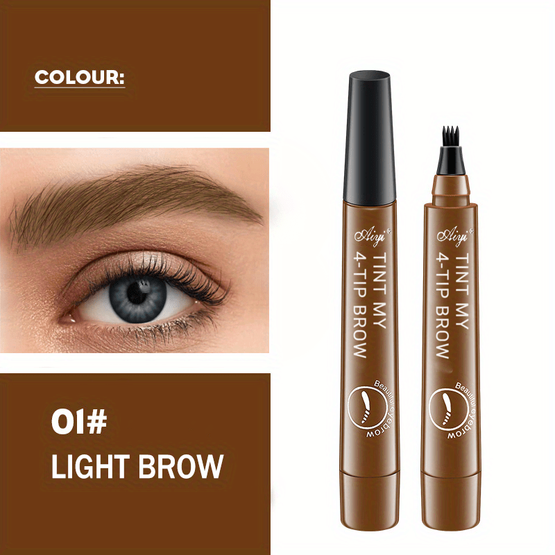 Waterproof Long-Lasting Microblading Eyebrow Pen - Creates Natural, Defined Brows With Micro-Fork Tip Applicator - Perfect Gift For Women With All Skin Types A Wild Eyebrow Easy To Use Easy And Fast Eyebrow Brush