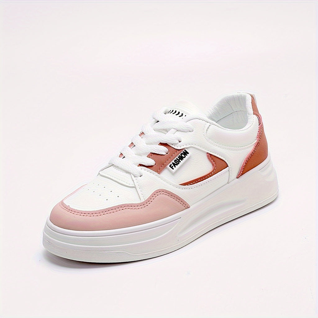 Women's Lightweight Sneakes, Low Top Lace Up Platform Casual Shoes, Women's Fashion Footwear