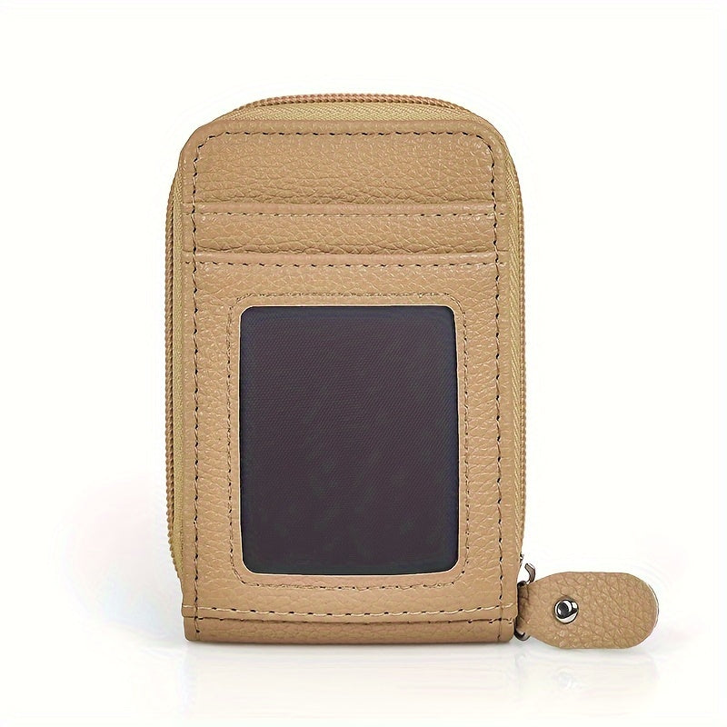 1pc RFID Blocking Card Holder with Zipper, Compact Credit Card Case for And Women, Polyester Lined, Modern Design, Credit Card Storage | Sleek Card Case | Polyester Lined Interior