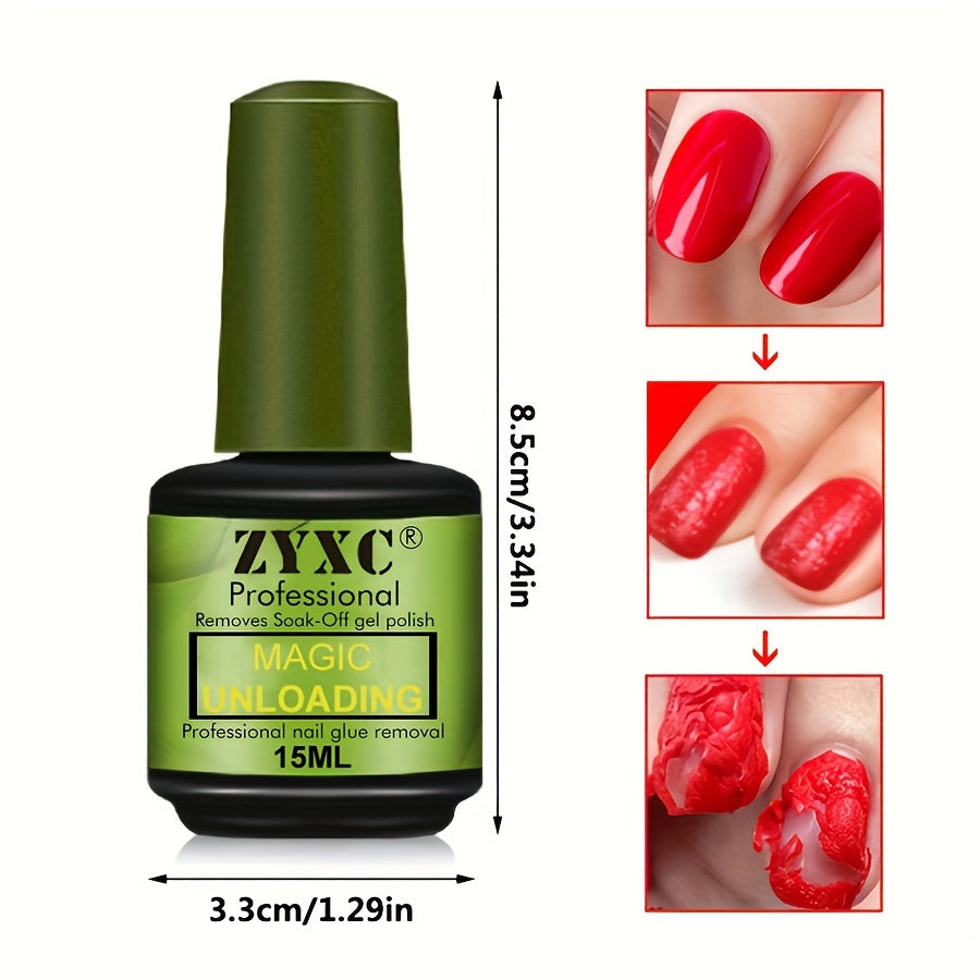 15ml Magic Soak-Off Quick Nail Glue Remover, Nail Polish Remover For Gel Nails Polish