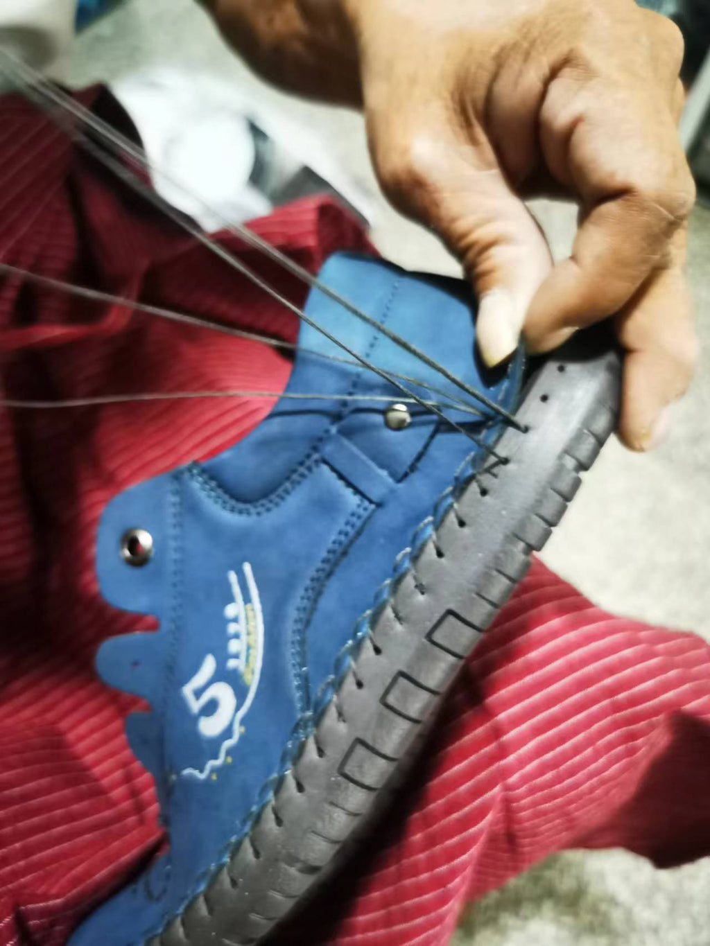 Men's Handmade Stitching Casual Shoes Flats Outdoor Walking Sneakers