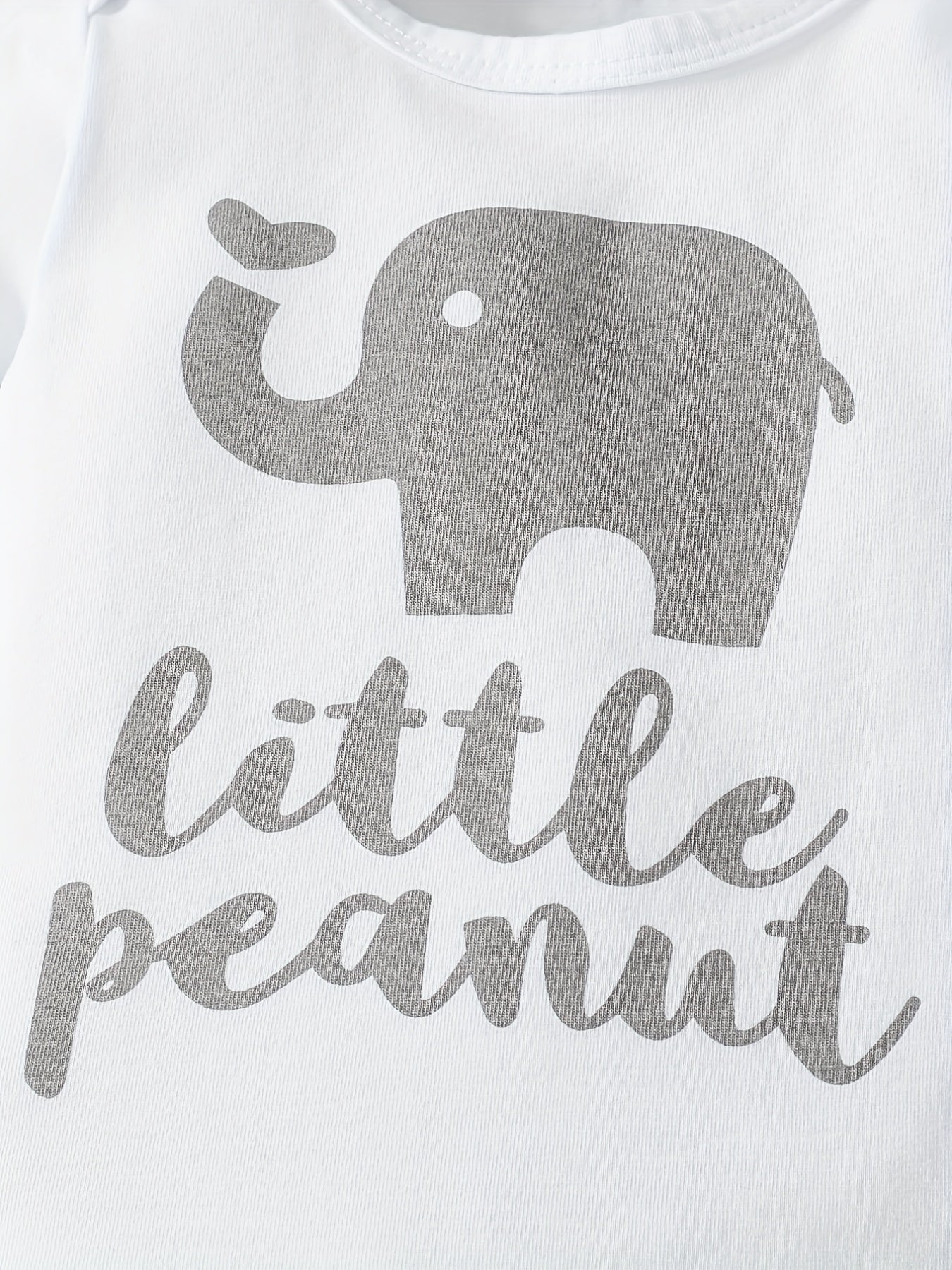 Baby Boys Cotton Bodysuit + Matching Pants + Hat With Elephant Print, Long Sleeve Romper Onesie Set Baby Clothes