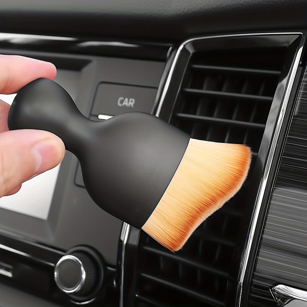 1pc Car Interior Cleaning Brush, Compact Soft Bristle Brush, Car Seat Center Console Gap Interior Dust Removal Artifact, Car Interior Air Conditioner Air Outlet Cleaning Brush, Car Accessories, Men Gift